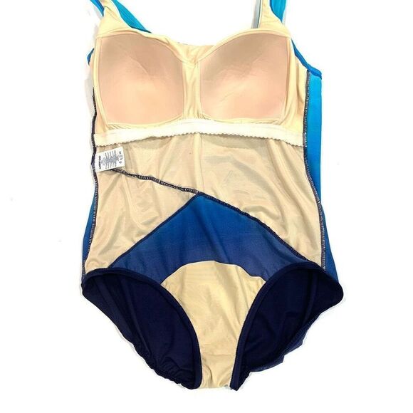 LANDS’ END Blue Ombré One Piece Swimsuit - Picture 5 of 8